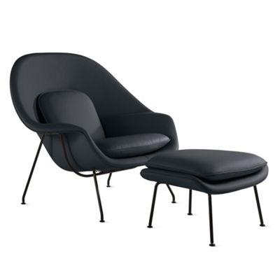 Womb™ Chair in Volo Leather, Chrome Frame