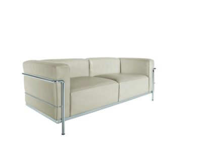 LC3 Grand Modele Two-Seat Sofa with Down Cushions – Chrome Frame/Color Leather
