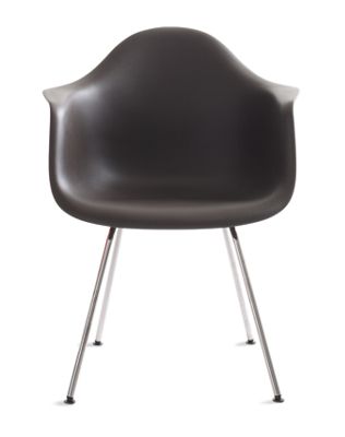 Eames® Molded Plastic 4-Leg Armchair (DAX), Chrome base