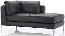 Albert Right-Facing Chaise in Sierra Leather
