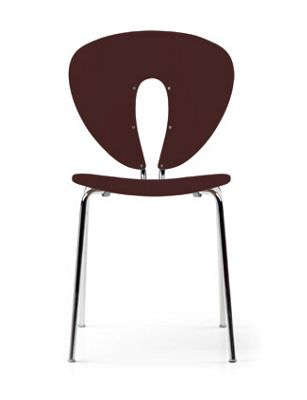 Globus Chair in Plastic with Chrome Frame