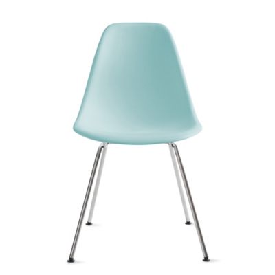 Eames® Molded Plastic 4-Leg Side Chair (DSX), Chrome base