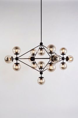 Modo Chandelier, 4 Sided, 15 Globes