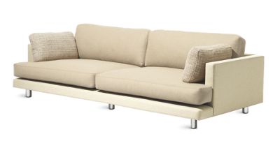 D%27Urso Sofa in Leather and Fabric