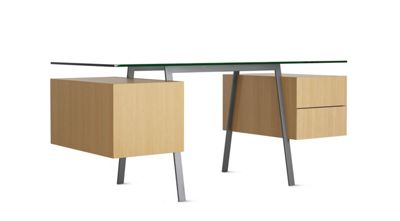 Homework Desk - Double/Steel Legs