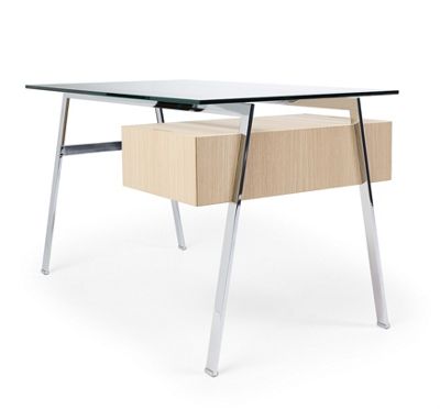 Homework Desk, Single Drawer, Powder-Coated Legs