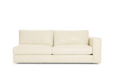 Reid One-Arm Sofa, Right in Leather