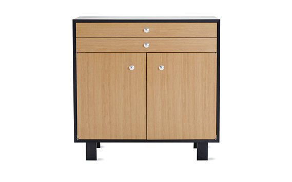 BCS 2 Drawers over 2 Doors, Ebony.Oak  Designed by George Nelson for Herman Miller® 