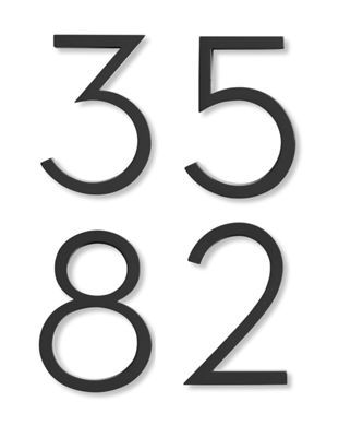 Neutra House Numbers in Black