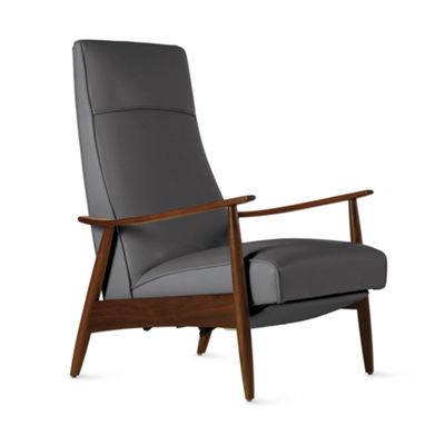 Milo Baughman Recliner 74 in Leather