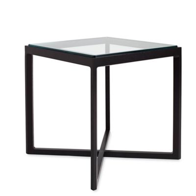 Krusin Side Table with Glass Tabletop