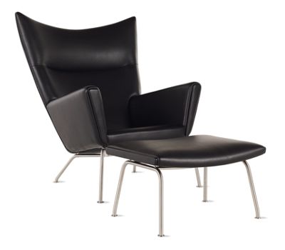 Wing Chair in Leather (Loke)