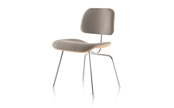 Eames® Upholstered Molded Plywood Dining Chair DCM  Designed by Charles and Ray Eames for Herman Miller®