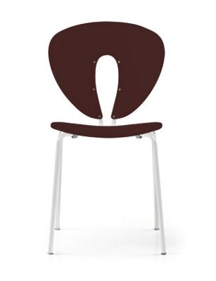 Globus Chairs in Plastic with Chrome Frame, Set of 4
