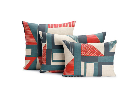 Abstract Pillow, Red     Designed by Tamasyn Gambell