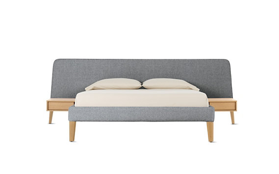 Parallel Wide Queen Bed with Side Tables 
						
							 