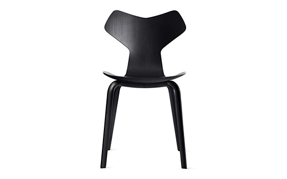 Grand Prix™ Chair with Wood Legs Design Designed by Arne Jacobsen for Fritz Hansen