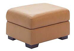 Portola Ottoman in Leather