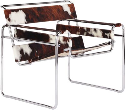 Wassily Chair Tricolor Cowhide Marcel Breuer KNOLL Design Within Reach